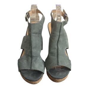 Franco Sarto Gray Wedge Sandals Size 10